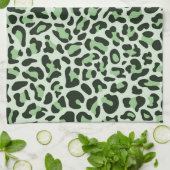 Serviette de cuisine retro Empreinte de léopard ve (Plié)