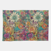 Serviette de cuisine rétro Hippie Daisy (Horizontal)