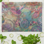 Serviette de cuisine rétro Hippie Imaginaire (Plié)