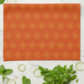 Serviette de cuisine Retro Mandala Papaya (Plié)