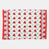Serviette de cuisine Retro Red Fraise Patten (Horizontal)
