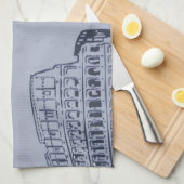 Serviette de cuisine romaine Sapphire (Quart Plié)