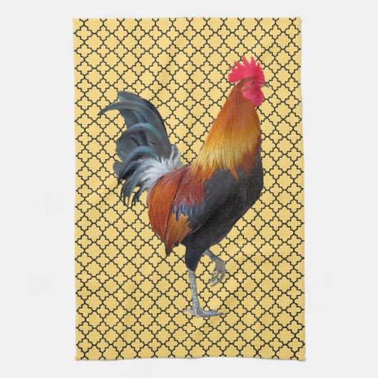 Serviette de cuisine Rooster en Strutting coloré (Vertical)
