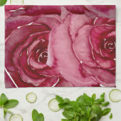 Serviette de cuisine rose #1 (Plié)