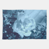 Serviette de cuisine Rose à teint bleu (Horizontal)