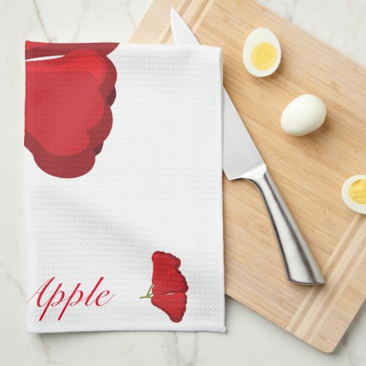 Serviette de cuisine rose Apple (Quart Plié)