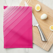 Serviette de cuisine rose avec Coeur (Quart Plié)