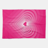 Serviette de cuisine rose avec Coeur (Horizontal)