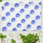 serviette de cuisine rose bleue (Plié)
