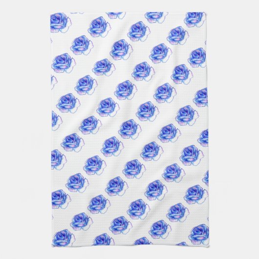 serviette de cuisine rose bleue (Vertical)