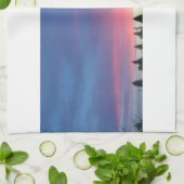 Serviette de cuisine rose de ciel (Plié)