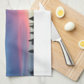 Serviette de cuisine rose de ciel (Quart Plié)