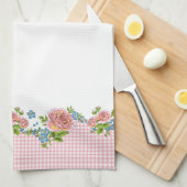 Serviette de cuisine rose de cuisine (Quart Plié)