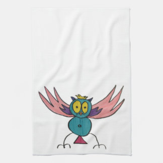 Serviette de cuisine rose de hibou de JMCdesign