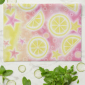 Serviette de cuisine rose de limonade (Plié)