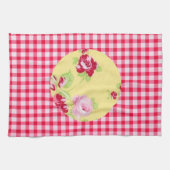 Serviette de cuisine rose En vichy (Horizontal)