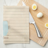 Serviette de cuisine rose En vichy Illinois Motif (Quart Plié)