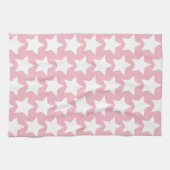 Serviette de cuisine rose et blanche poussiéreuse (Horizontal)