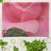 Serviette de cuisine rose Fleur (Plié)