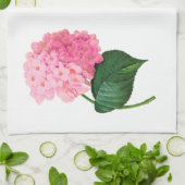 Serviette de cuisine rose Hydrangea (Plié)
