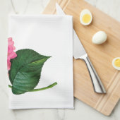 Serviette de cuisine rose Hydrangea (Quart Plié)