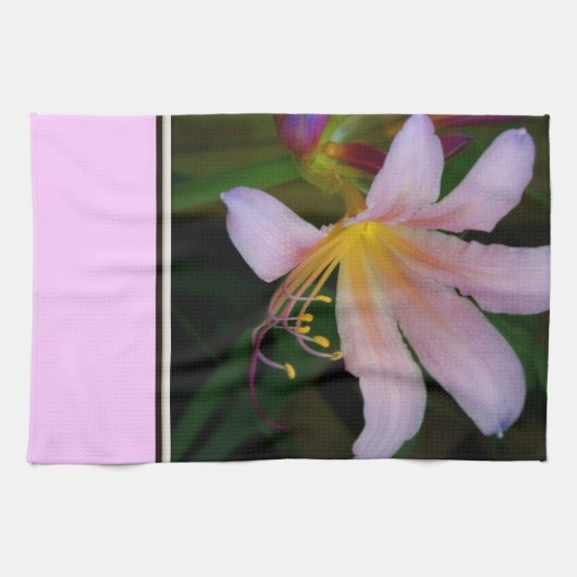 Serviette de cuisine rose Lily (Horizontal)
