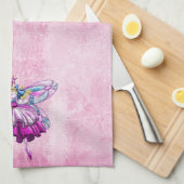 Serviette de cuisine rose mignonne de fées de (Quart Plié)