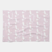 Serviette de cuisine rose Motif Stork (Horizontal)