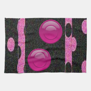 serviette de cuisine rose noire