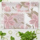 Serviette de cuisine rose pâle (Plié)