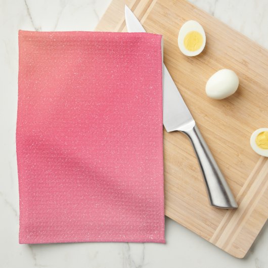 Serviette de cuisine rose pâle (Quart Plié)