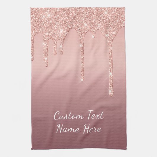 Serviette de cuisine rose Parties scintillant or a (Vertical)