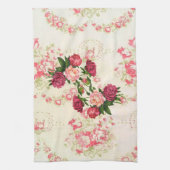 Serviette de cuisine rose Roses (Vertical)