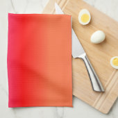 Serviette de cuisine rose, rouge et orange Gradien (Quart Plié)