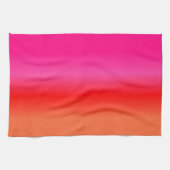 Serviette de cuisine rose, rouge et orange Gradien (Horizontal)