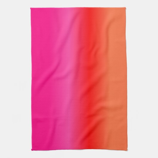 Serviette de cuisine rose, rouge et orange Gradien (Vertical)