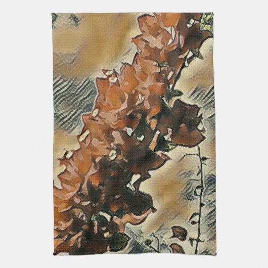 Serviette de cuisine rose Tree Art (Vertical)