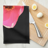 Serviette de cuisine rose Tulip (Quart Plié)