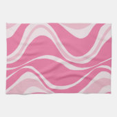 Serviette de cuisine rose Waves (Horizontal)