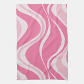 Serviette de cuisine rose Waves (Vertical)
