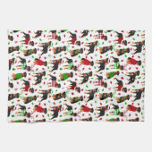 Serviette de cuisine Rottweiler de Noël (Horizontal)