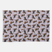Serviette de cuisine Rottweiler os et pattes de ch (Horizontal)