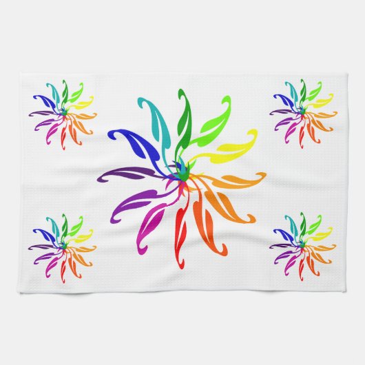 Serviette de cuisine - Roues de couleur (Horizontal)