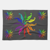 Serviette de cuisine - Roues de couleur (noir) (Horizontal)