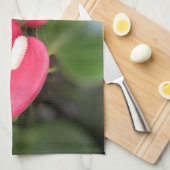 Serviette de cuisine - Rouge Anthurium Twins (Quart Plié)