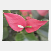 Serviette de cuisine - Rouge Anthurium Twins (Horizontal)