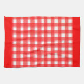 Serviette de cuisine rouge blanche rétro (Horizontal)