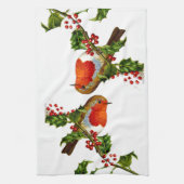 Serviette de cuisine rouge de Robin (Vertical)