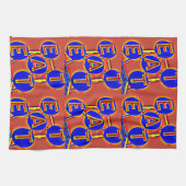 serviette de cuisine rouge et bleue (Horizontal)