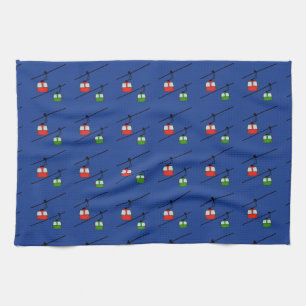 Serviette de cuisine rouge et verte gondolas
